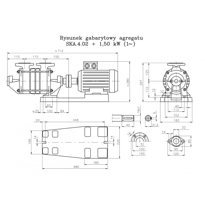 Zestaw HYDROFOR Przeponowy ZBOS 500L Pompa Hydroforowa SKA 4 02 Hydro