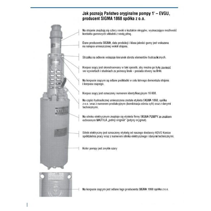 Zestaw HYDROFOR ZBOS 100L Hydro Vacuum pompa głębinowa 1 EVGU SIGMA