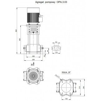 Pompa pionowa OPA 3.02.1.1130.5.101.1 Hydro-Vacuum