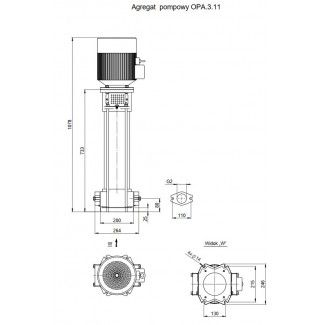 Pompa pionowa OPA 3.11.1.1130.5.106.1 Hydro-Vacuum