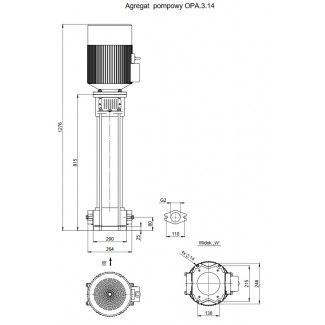 Pompa pionowa OPA 3.14.1.1130.5.107.1 Hydro-Vacuum