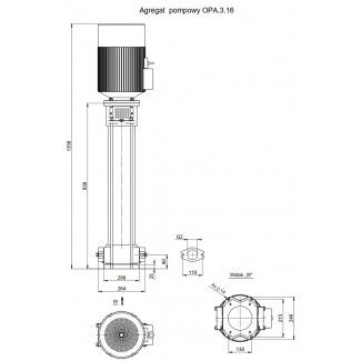Pompa pionowa OPA 3.16.1.1130.5.108.1 Hydro-Vacuum