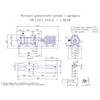 Pompa próżniowa PW 1.23.1.1010.5.102.4 z silnikiem 1,5kw Hydro-Vacuum
