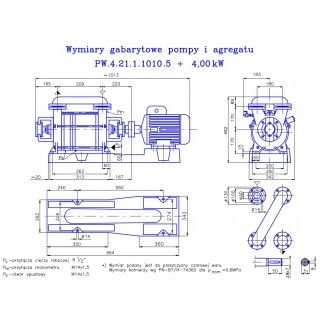 Pompa próżniowa PW 4.21.1.1010.5.104.1 z silnikiem 4kw Hydro-Vacuum