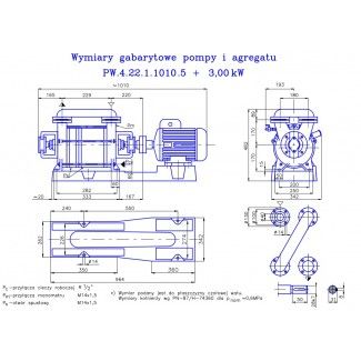 Pompa próżniowa PW 4.22.1.1010.5.102.1 z silnikiem 3kw Hydro-Vacuum