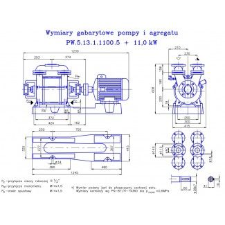 Pompa próżniowa PW 5.13.1.1010.5.102.1 z silnikiem 11kw Hydro-Vacuum