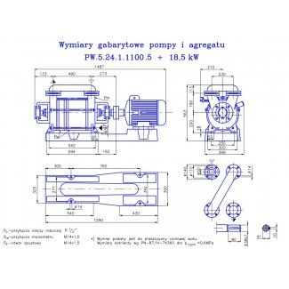 Pompa próżniowa PW 5.24.1.1010.5.106.1 z silnikiem 18,5kw Hydro-Vacuum