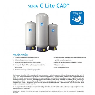 Zbiornik kompozytowy GWS C-2 Lite CAD 130L pionowy C2B-130LV