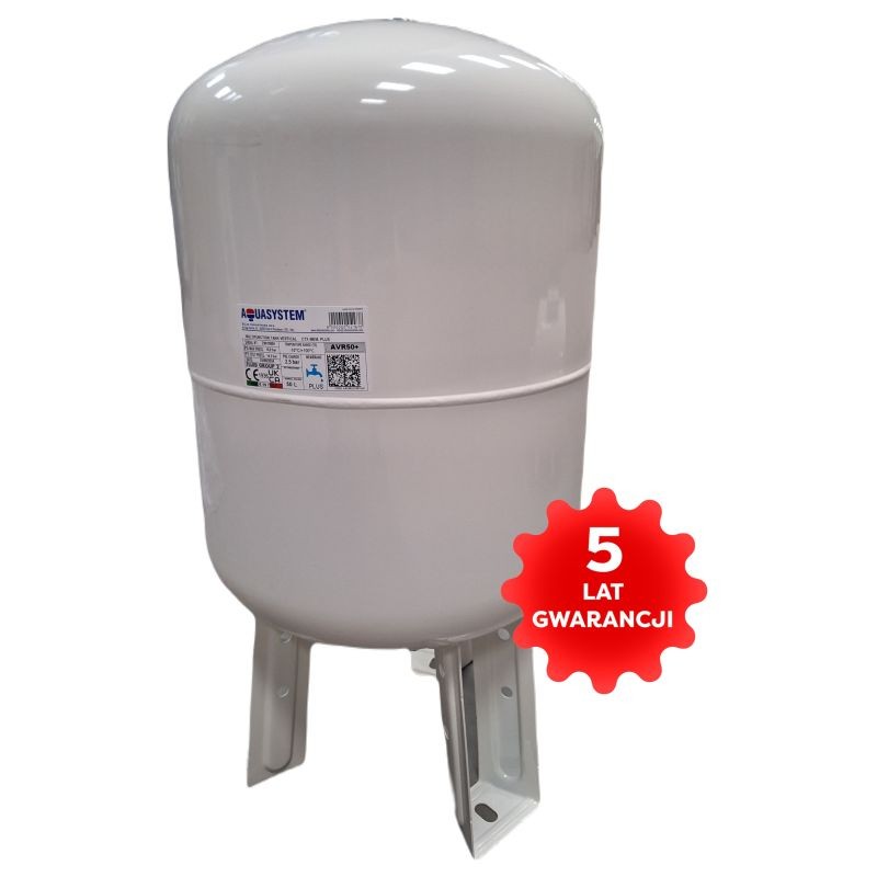 Zbiornik hydroforowy membranowy pionowy AVR50+ AQUASYSTEM 50L