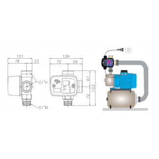 SWITCH MATIC 2T-KIT elektroniczny sterownik pomp 230V
