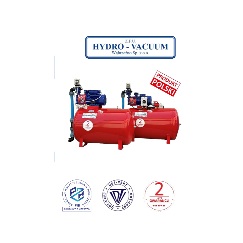 Automat wodociągowy ASG.5.10.2 SM 4.02 1,5kw/400V z pompą HYDRO-VACUUM z zabezpieczeniem zwarciowo-przeciążeniowym PKZMO-4