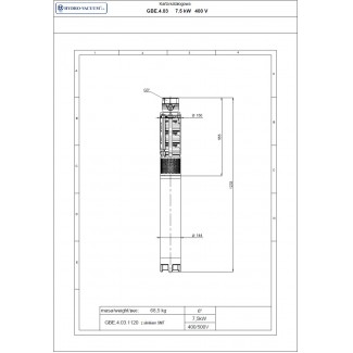 Pompa głębinowa GBE 4.03 7,5kw/400V Hydro-Vacuum