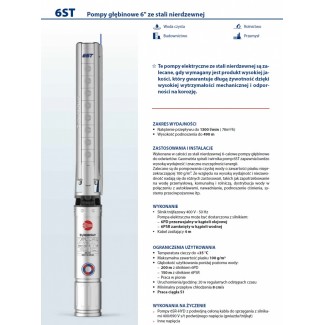 Pompa głębinowa 6ST 46/16 Pedrollo z silnikiem olejowym 6PD