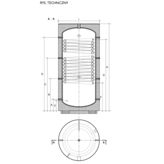 Bufor WEZ 300L pion z wężownicą spiralną Ermet