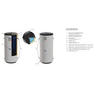 Bufor Standard 250L pionowy w skaju Ermet