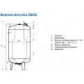 Hydrofor przeponowy 200L ZBOS pionowy Hydro-Vacuum
