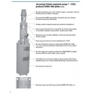 Pompa głębinowa czeska EVGU 16-8 1,1kw 400V Sigma